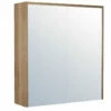 Delphi Craft 2-Door Mirrored Cabinet 650mm H X 600mm W - Oak 2 Delphi Craft 2-Door Mirrored Cabinet 650mm H X 600mm W - Oak -HEATANDPLUMB Sales delphi craft bathroom cabinet sy cra06