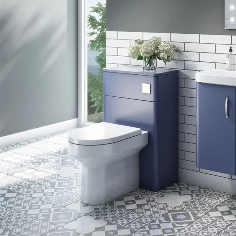 Delphi Direction Back To Wall WC Toilet Unit 505mm Wide - Azzure Blue 3 Delphi Direction Back To Wall WC Toilet Unit 505mm Wide - Azzure Blue