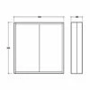 Delphi Henbury 2-Door Mirrored Bathroom Cabinet 800mm H X 800mm W - Country White -HEATANDPLUMB Sales delphi henbury bathroom cabinet sy hen19 g 2