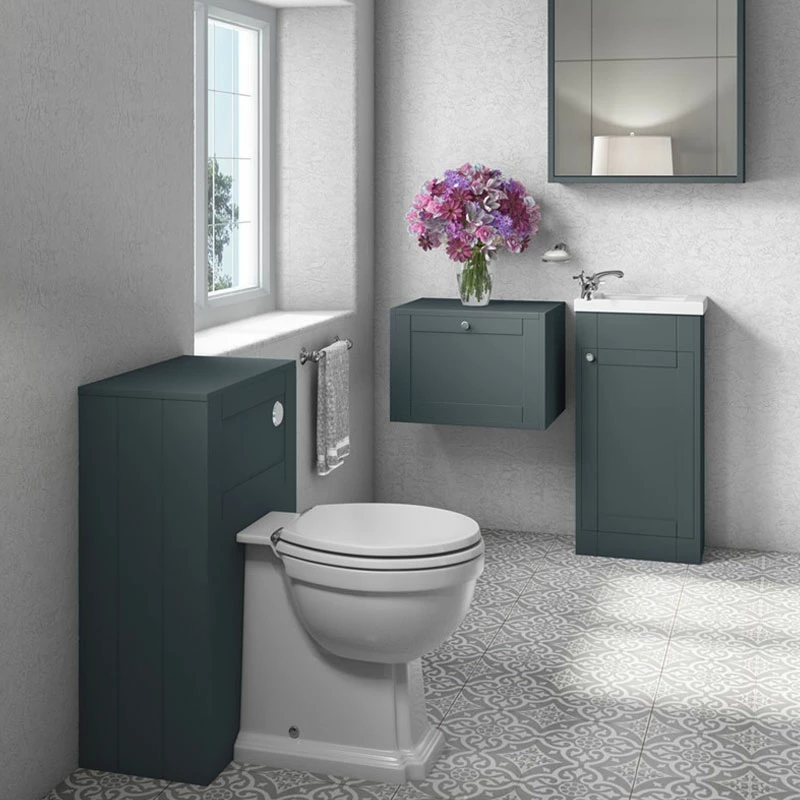 Delphi Henbury Back To Wall WC Unit 500mm Wide - Grey 5 Delphi Henbury Back To Wall WC Unit 500mm Wide - Grey - Image 3