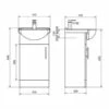 Delphi Kass Floor Standing 1-Door Vanity Unit With Basin 450mm Wide - Gloss White 2 Delphi Kass Floor Standing 1-Door Vanity Unit With Basin 450mm Wide - Gloss White -HEATANDPLUMB Sales delphi kass vanity unit ks45cs