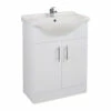 Delphi Kass Floor Standing 2-Door Vanity Unit With Basin 650mm Wide - Gloss White 1 Delphi Kass Floor Standing 2-Door Vanity Unit With Basin 650mm Wide - Gloss White -HEATANDPLUMB Sales delphi kass vanity unit ks55cs