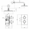 Delphi Moor Thermostatic Dual Concealed Mixer Shower With Fixed Shower Head - Black 2 Delphi Moor Thermostatic Dual Concealed Mixer Shower With Fixed Shower Head - Black -HEATANDPLUMB Sales delphi moor complete mixer shower tss008k