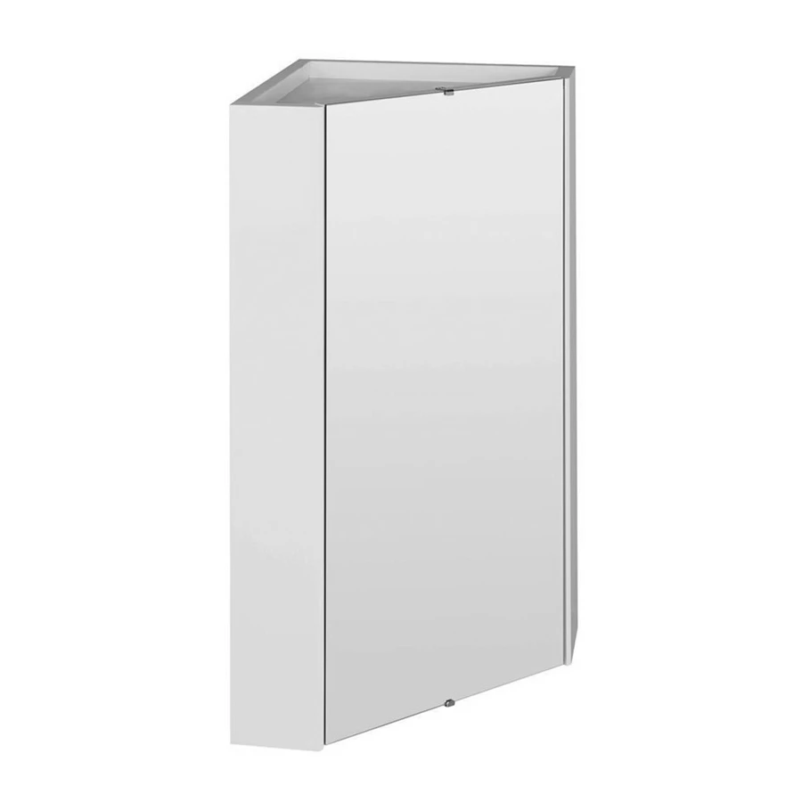 Delphi Tite Corner Mirrored Bathroom Cabinet 650mm H X 459mm W - Gloss White 4 Delphi Tite Corner Mirrored Bathroom Cabinet 650mm H X 459mm W - Gloss White - Image 2