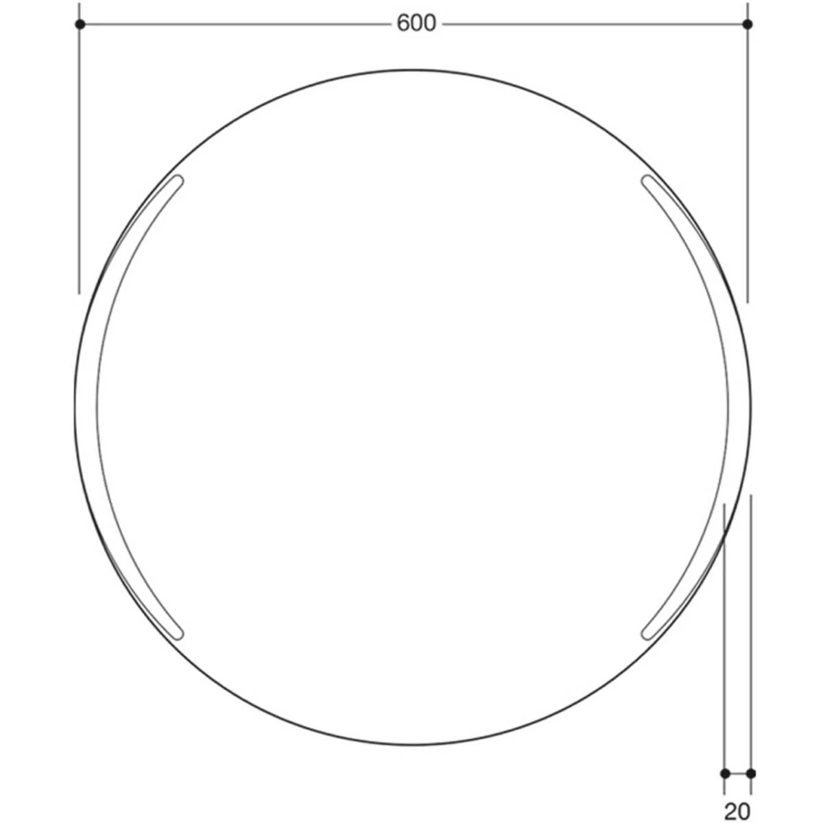 Delphi Verona LED Strip Bathroom Mirror With Demister Pad 600mm H X 600mm W 5 Delphi Verona LED Strip Bathroom Mirror With Demister Pad 600mm H X 600mm W - Image 3
