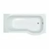 Delphi Zeya P-Shaped Standard Shower Bath 1600mm X 750/850mm - Right Handed 1 Delphi Zeya P-Shaped Standard Shower Bath 1600mm X 750/850mm - Right Handed -HEATANDPLUMB Sales delphi zeya bath sy zb15rp 7