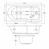 Delphi Zeya P-Shaped Premier Shower Bath 1600mm X 750/850mm - Left Handed 1 Delphi Zeya P-Shaped Premier Shower Bath 1600mm X 750/850mm - Left Handed -HEATANDPLUMB Sales delphi zeya bath sy zb16lp