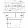 Delphi Zeya P-Shaped Premier Shower Bath 1675mm X 750/850mm - Left Handed -HEATANDPLUMB Sales delphi zeya bath sy zb17lp 3