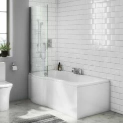 Delphi Zeya P-Shaped Standard Shower Bath 1675mm X 750/850mm - Left Handed 7 Delphi Zeya P-Shaped Standard Shower Bath 1675mm X 750/850mm - Left Handed -HEATANDPLUMB Sales delphi zeya bath sy zb17ls 1
