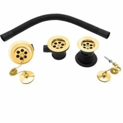 Deva 1 1/4 Inch Basin And 1 1/2 Inch Bath Waste Set - Gold
