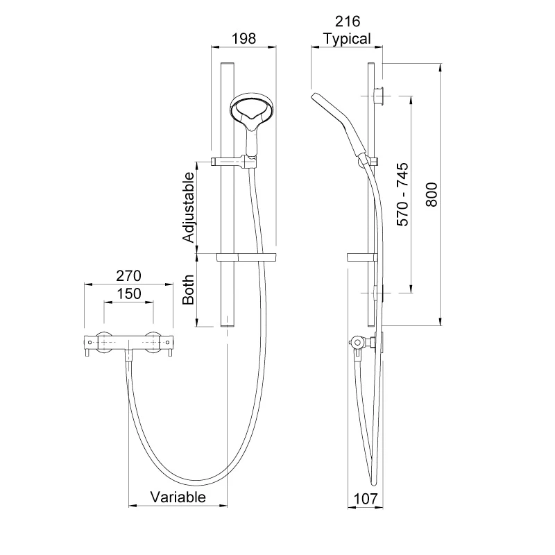 Deva Aio Cool Touch Bar Mixer Shower With Shower Kit 3 Deva Aio Cool Touch Bar Mixer Shower With Shower Kit