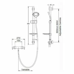 Deva Aio Aurajet Cool To Touch Bar Shower Valve With Easy Fit Shower Kit - Chrome 7 Deva Aio Aurajet Cool To Touch Bar Shower Valve With Easy Fit Shower Kit - Chrome -HEATANDPLUMB Sales deva aio complete mixer shower aoctsefcp 2