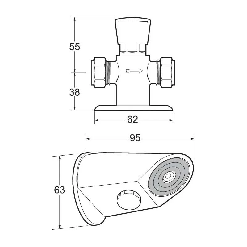 Deva Non-Concussive Shower Valve With Anti Vandal Shower Head - Chrome 4 Deva Non-Concussive Shower Valve With Anti Vandal Shower Head - Chrome - Image 2