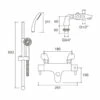 Deva Thermostatic Bath Shower Mixer With Slider Rail Kit - Chrome 2 Deva Thermostatic Bath Shower Mixer With Slider Rail Kit - Chrome -HEATANDPLUMB Sales deva complete mixer shower tlvbsm1b