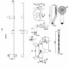 Deva Thermostatic Bath Shower Mixer With Satinjet Slider Rail Kit - Chrome -HEATANDPLUMB Sales deva modern complete mixer shower tlvbsm2b