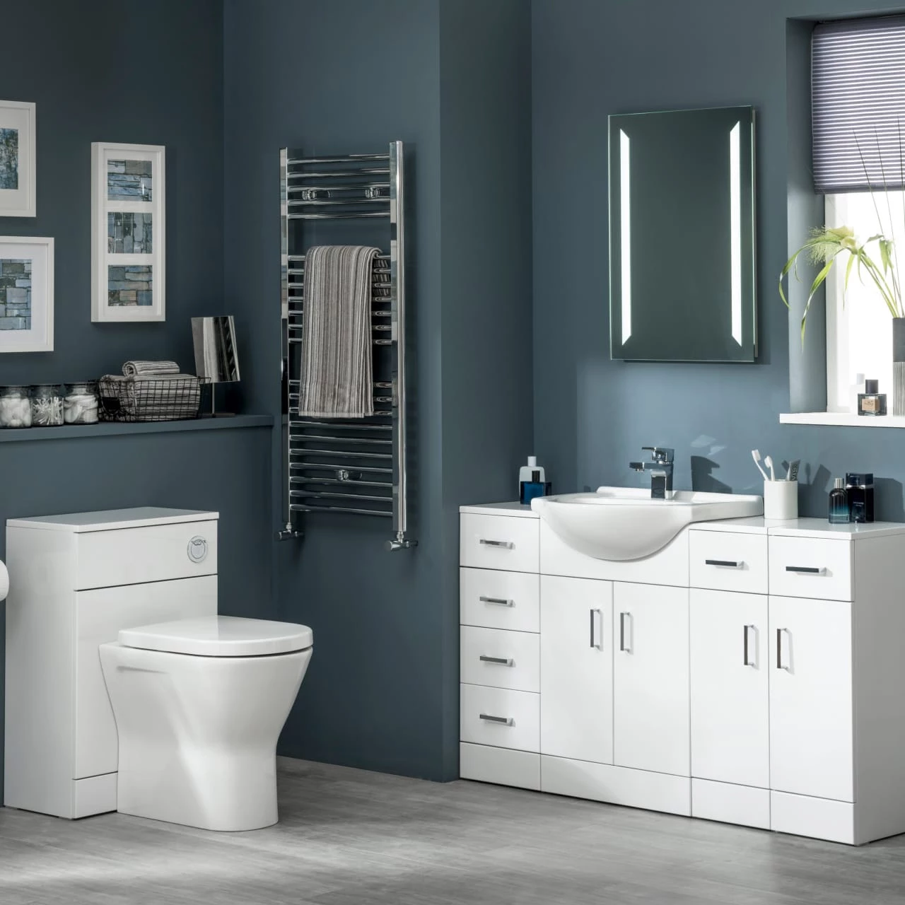 Duchy Alaska Back To Wall WC Toilet Unit 500mm Wide - Gloss White 4 Duchy Alaska Back To Wall WC Toilet Unit 500mm Wide - Gloss White - Image 2