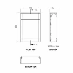 Duchy Colorado Back To Wall WC Unit 550mm Wide - Matt White
