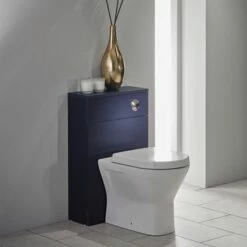 Duchy Dakota Back To Wall WC Unit 500mm Wide - Marine Blue
