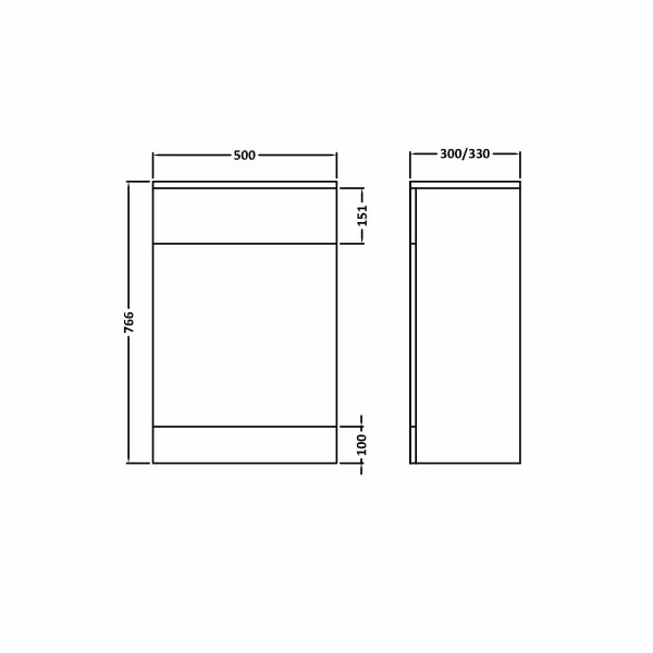 Duchy Gem Back To Wall WC Unit 500mm Wide Calvados 4 Duchy Gem Back To Wall WC Unit 500mm Wide Calvados - Image 2