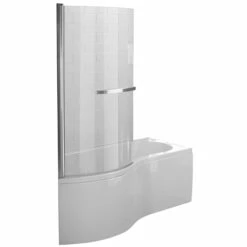 Duchy Hampstead Complete P-Shaped Shower Bath 1700mm X 703mm/900mm Left Handed