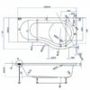 Duchy Hampstead Complete P-Shaped Shower Bath 1700mm X 703mm/900mm Right Handed