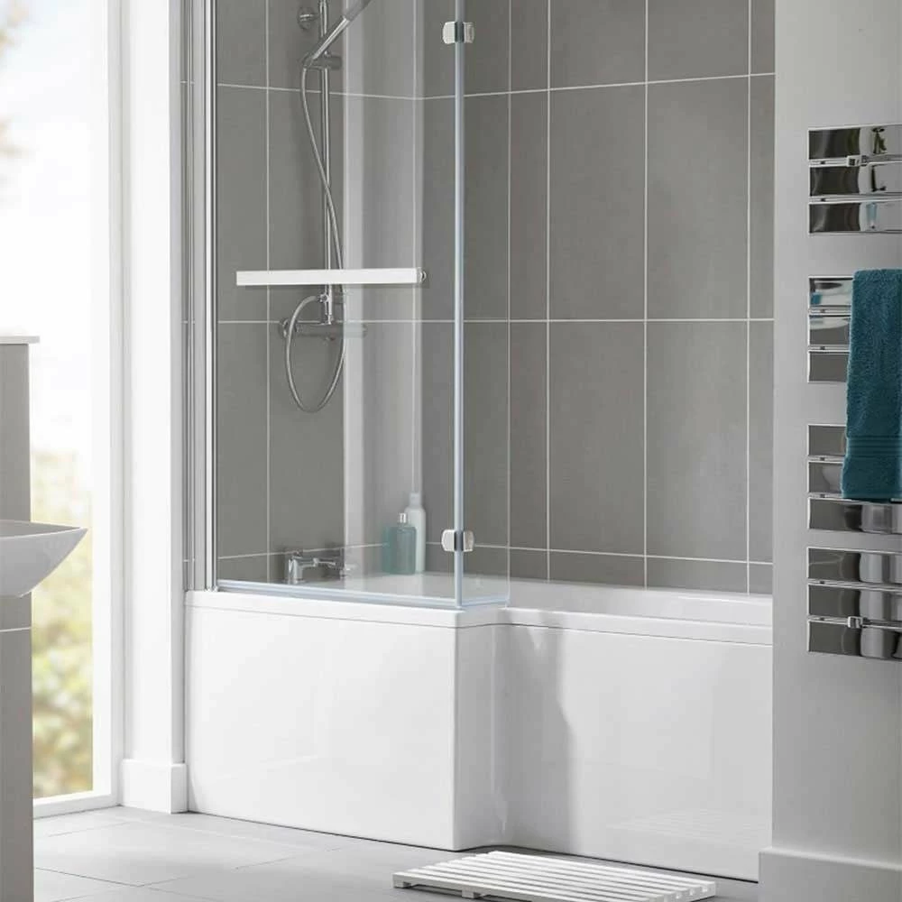 Duchy Kensington L-Shaped Shower Bath With Front Panel And Screen 1500mm X 700mm/850mm LH 5 Duchy Kensington L-Shaped Shower Bath With Front Panel And Screen 1500mm X 700mm/850mm LH - Image 3