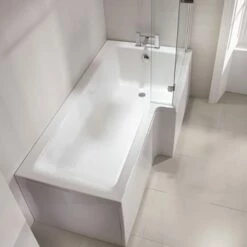 Duchy Kensington L-Shaped Shower Bath With Front Panel And Screen 1800mm X 700mm/850mm RH 9 Duchy Kensington L-Shaped Shower Bath With Front Panel And Screen 1800mm X 700mm/850mm RH -HEATANDPLUMB Sales duchy kensington bath eb536 1 2