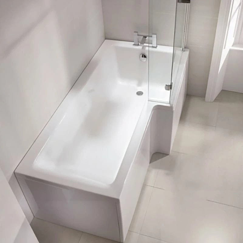 Duchy Kensington L-Shaped Shower Bath With Front Panel And Screen 1800mm X 700mm/850mm RH 6 Duchy Kensington L-Shaped Shower Bath With Front Panel And Screen 1800mm X 700mm/850mm RH - Image 4