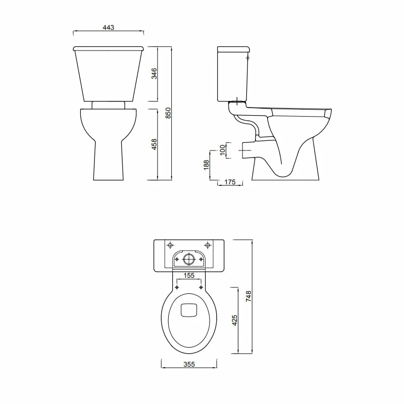 Duchy Doc M Pack With Close Coupled Toilet And Basin + TMV - Blue Grab Rails 4 Duchy Doc M Pack With Close Coupled Toilet And Basin + TMV - Blue Grab Rails - Image 2