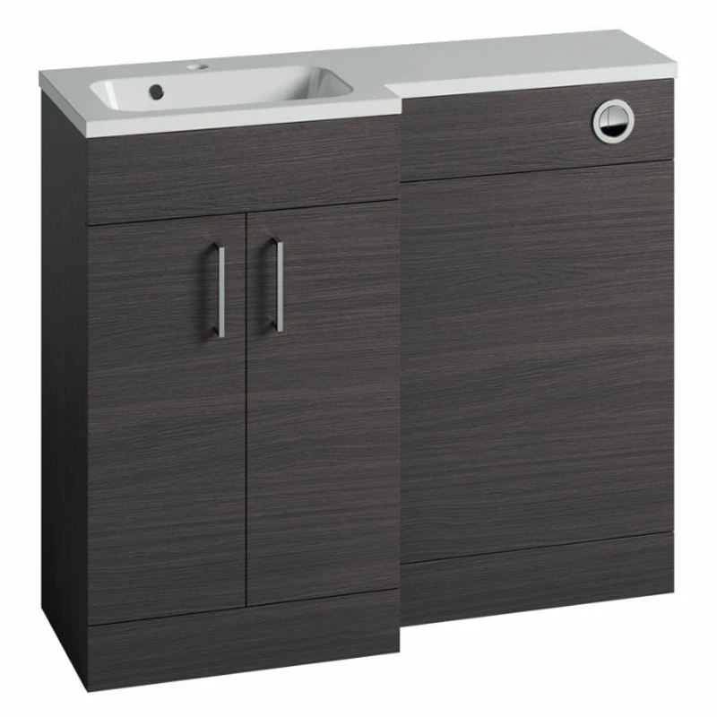 Duchy Montana LH Combination Unit With L Shape Basin 1000mm Wide - Urban Grey 4 Duchy Montana LH Combination Unit With L Shape Basin 1000mm Wide - Urban Grey - Image 2