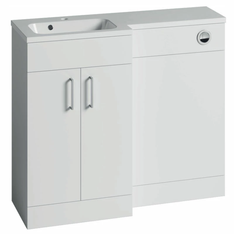 Duchy Montana LH Combination Unit With L Shape Basin 1000mm Wide - Gloss White 3 Duchy Montana LH Combination Unit With L Shape Basin 1000mm Wide - Gloss White
