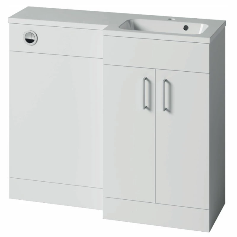 Duchy Montana RH Combination Unit With L Shape Basin 1000mm Wide - Gloss White 3 Duchy Montana RH Combination Unit With L Shape Basin 1000mm Wide - Gloss White