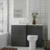 Duchy Montana LH Combination Unit With L Shape Basin 1200mm Wide - Urban Grey 2 Duchy Montana LH Combination Unit With L Shape Basin 1200mm Wide - Urban Grey -HEATANDPLUMB Sales duchy montana bathroom furniture efp902ug 1 2