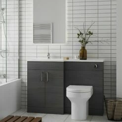 Duchy Montana LH Combination Unit With L Shape Basin 1200mm Wide - Urban Grey