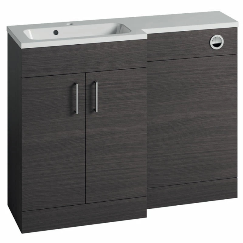 Duchy Montana LH Combination Unit With L Shape Basin 1100mm Wide - Urban Grey 4 Duchy Montana LH Combination Unit With L Shape Basin 1100mm Wide - Urban Grey - Image 2