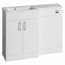 Duchy Montana LH Combination Unit With L Shape Basin 1100mm Wide - Gloss White