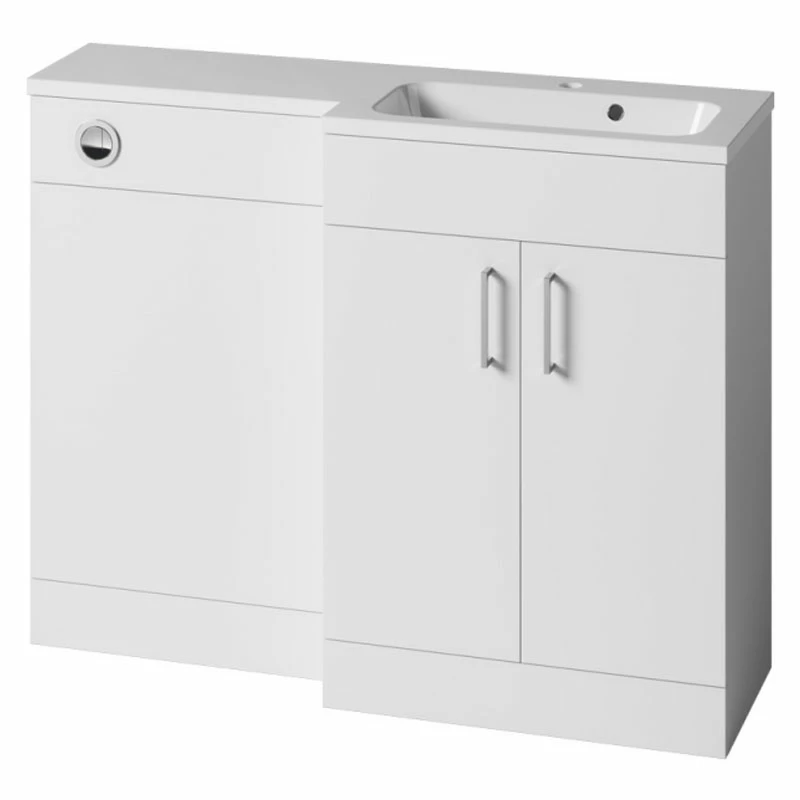 Duchy Montana RH Combination Unit With L Shape Basin 1100mm Wide - Gloss White 3 Duchy Montana RH Combination Unit With L Shape Basin 1100mm Wide - Gloss White