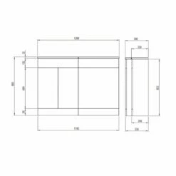 Duchy Montana LH Combination Unit With L Shape Basin 1200mm Wide - Gloss White -HEATANDPLUMB Sales duchy montana bathroom furniture efp904wh 2 2