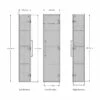Duchy Nevada Wall Hung 1-Door Tall Unit 350mm Wide - Grey