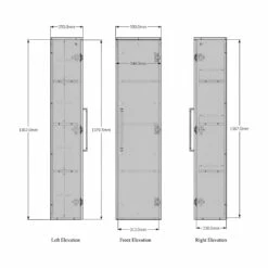 Duchy Nevada Wall Hung 1-Door Tall Unit 350mm Wide - Grey