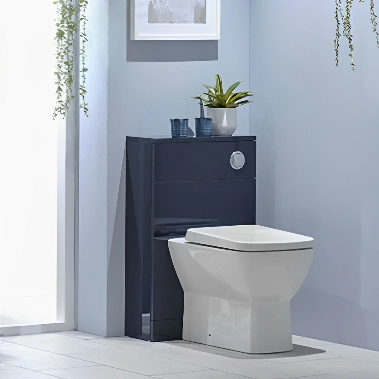 Duchy Nevada Back To Wall WC Unit 500mm Wide - Indigo Gloss 3 Duchy Nevada Back To Wall WC Unit 500mm Wide - Indigo Gloss