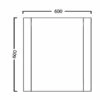 Duchy Nevada Square Bathroom Mirror 600mm Wide White 2 Duchy Nevada Square Bathroom Mirror 600mm Wide White -HEATANDPLUMB Sales duchy nevada bathroom mirror ef318wh