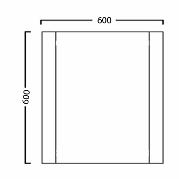 Duchy Nevada Square Bathroom Mirror 600mm Wide Cashmere 3 Duchy Nevada Square Bathroom Mirror 600mm Wide Cashmere