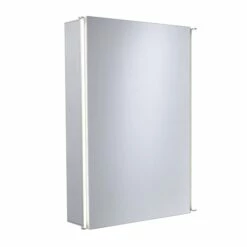 Duchy Sleek 1-Door LED Illuminated Mirrored Bathroom Cabinet 650mm H X 487mm W - Glass