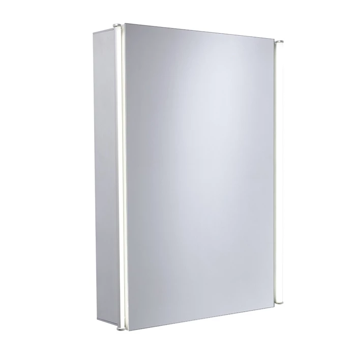 Duchy Sleek 1-Door LED Illuminated Mirrored Bathroom Cabinet 650mm H X 487mm W - Glass 3 Duchy Sleek 1-Door LED Illuminated Mirrored Bathroom Cabinet 650mm H X 487mm W - Glass