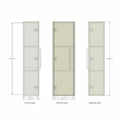 Duchy Vermont Wall Hung 1-Door Tall Unit 350mm Wide - White