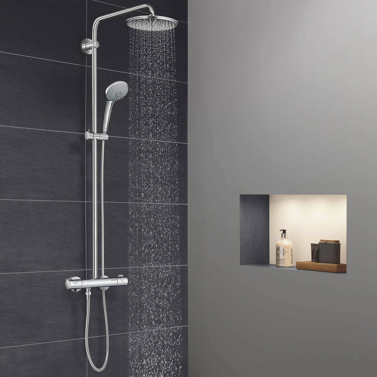 Grohe Euphoria Thermostatic 180 Bar Mixer Shower With Shower Kit + Fixed Head 8 Grohe Euphoria Thermostatic 180 Bar Mixer Shower With Shower Kit + Fixed Head - Image 6