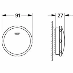 Grohe Talento Overflow Waste Set For Baths - Chrome