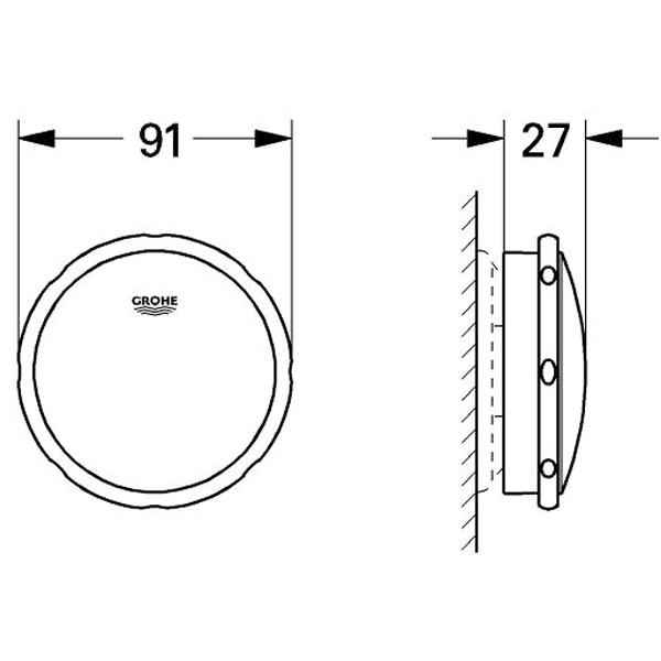 Grohe Talento Overflow Waste Set For Baths - Chrome 3 Grohe Talento Overflow Waste Set For Baths - Chrome