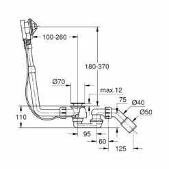 Grohe Talento Bath Pop Up Waste With Overflow